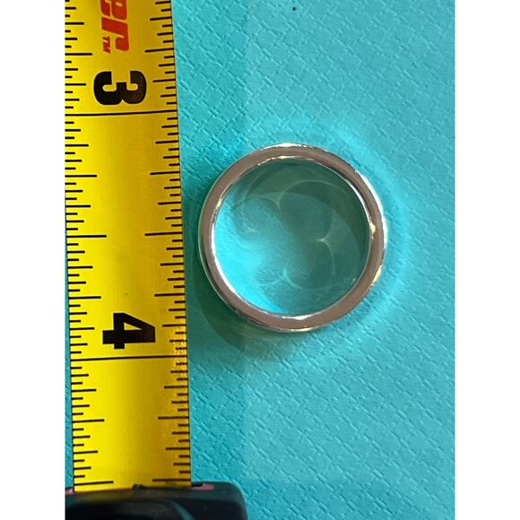 TIFFANY & CO. Thin Band Logo Ring US Size 5.75 Authentic - Picture 10 of 10